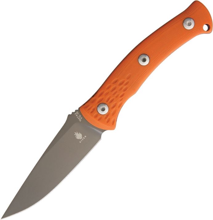 Kizer Sealion Fixed Blade Knife, VG10, G10 Orange, Kydex Sheath, Ki1027A2