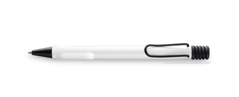 Lamy Safari Ballpoint Pen, Ltd Edition, Shiny White with Black Clip, 219WHBK