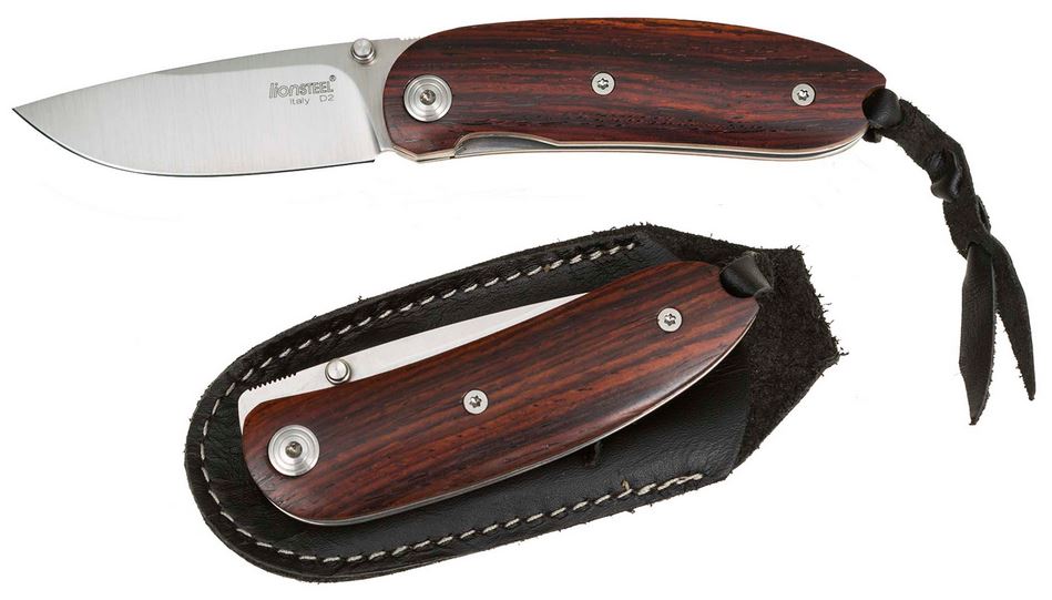 Lion Steel 8210 ST Mini Folding Knife, D2 Steel, Santos Wood, 8210ST