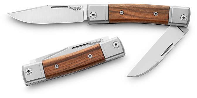 Lion Steel BM13ST BestMAN Slipjoint Folding Knife, M390 Double Blade, Santos Wood