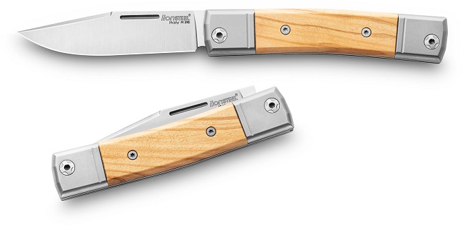 Lion Steel BM1UL BestMAN Slipjoint Single Clip Folding Knife, M390, Olive Wood