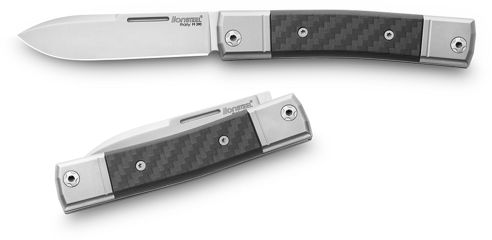 Lion Steel BM2 CF BestMAN Slipjoint Folding Knife, M390, Carbon Fiber