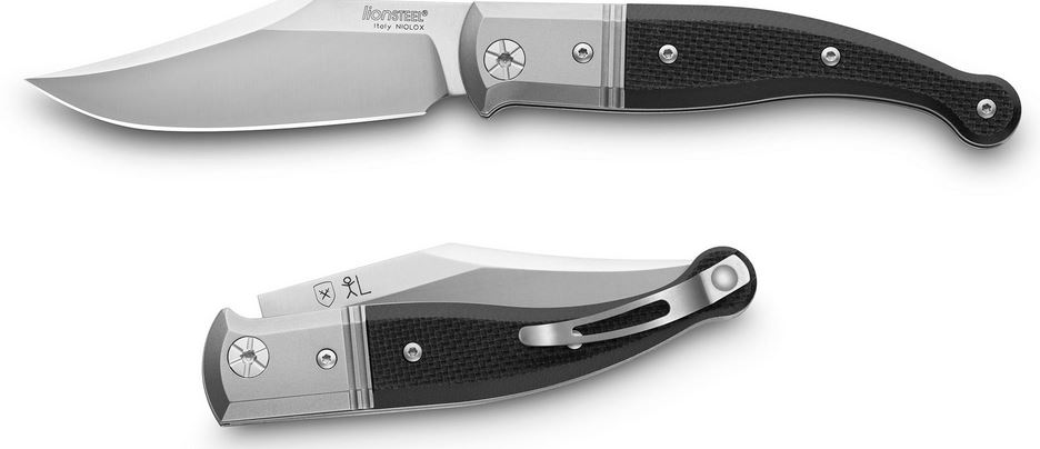 Lion Steel GT01 GBK Slipjoint Folding Knife, Niolox Gitano, G10 Black