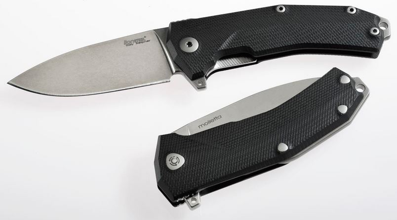 Lion Steel KURBK Flipper Folding Knife, Sleipner SW, G10 Black