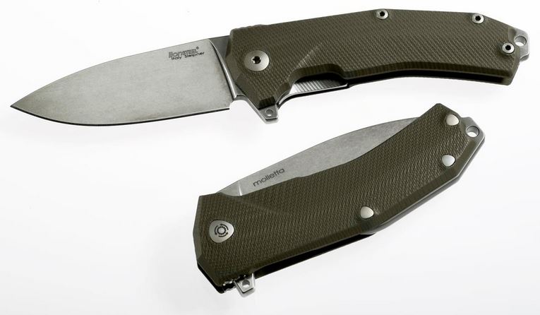 Lion Steel KURGR Flipper Folding Knife, Sleipner steel SW, G10 Green