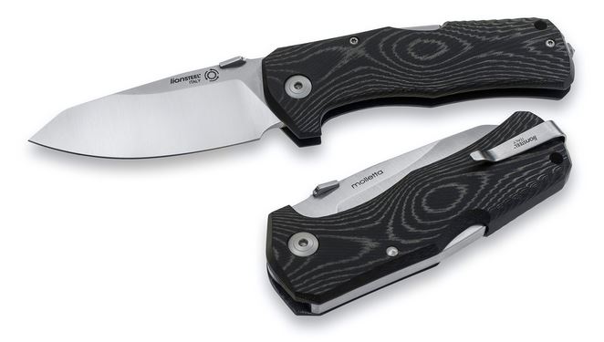 Lion Steel TM1 MS Folding Knife, Sleipner Satin, Micarta Black, TM1MS
