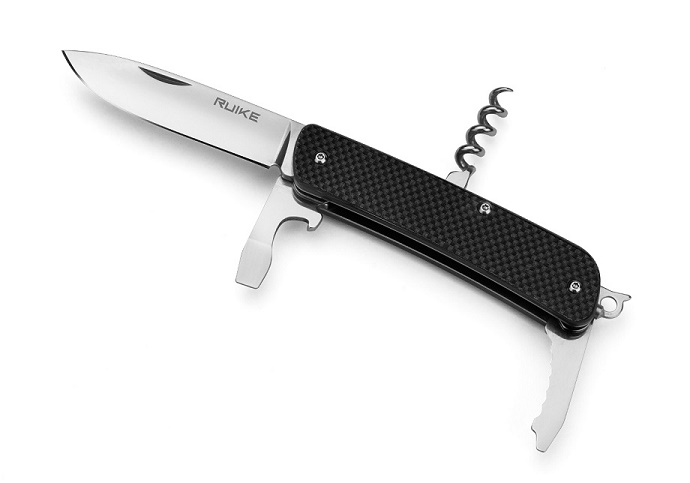 Ruike M21 Pocket Folding Knife/Tool, 12C27 Sandvik, G10 Black