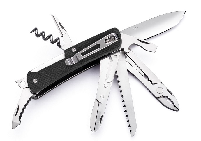 Ruike M51 Pocket Folding Knife/Tool, 12C27 Sandvik, G10 Black