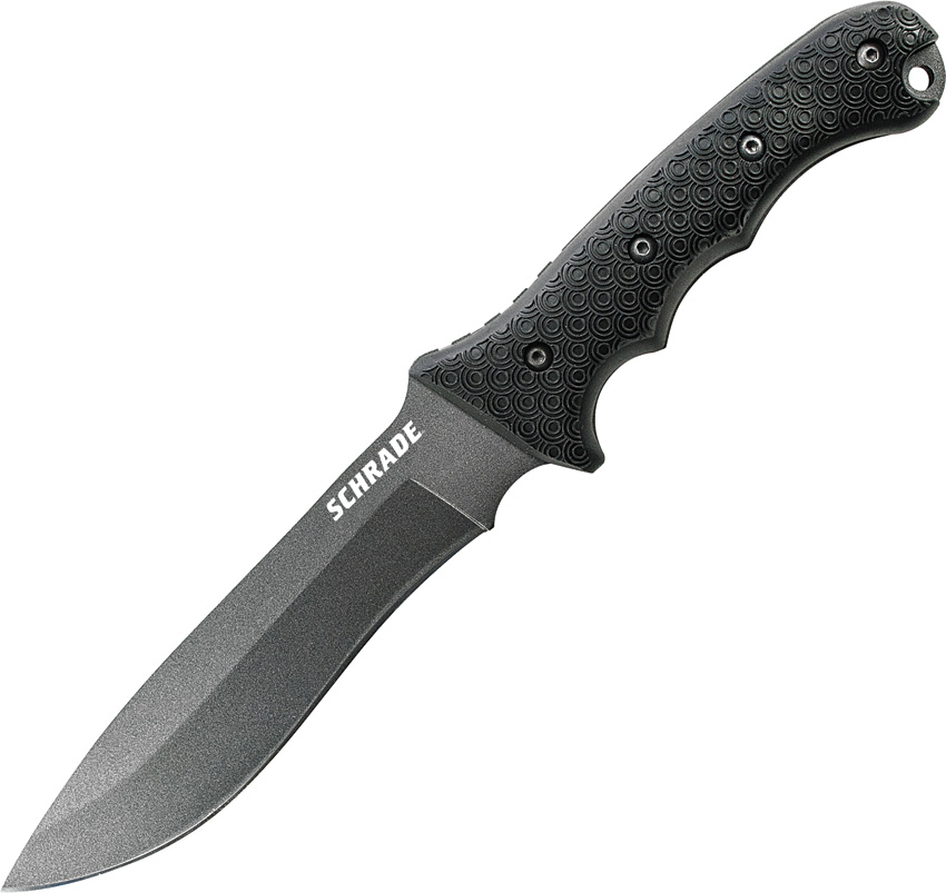 Schrade F9 Survival Fixed Blade Knife, 1095 Carbon, Nylon Sheath