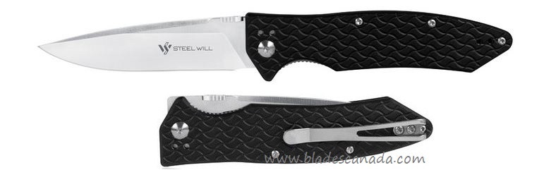 Steel Will Resident Folding Knife, D2 Satin, Aluminum Black, F15-51