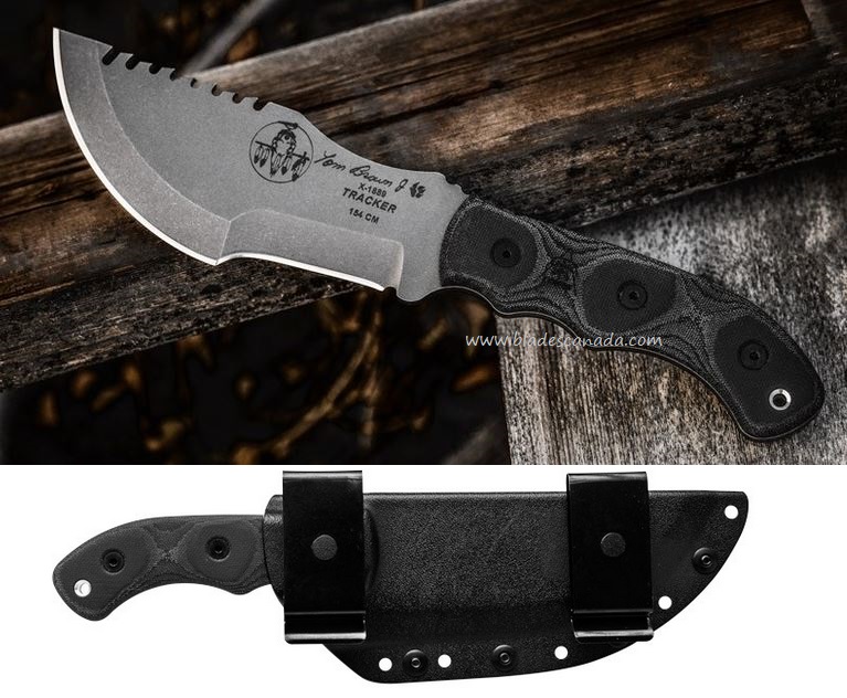 TOPS Tom Brown Tracker #3 Fixed Blade Knife, 154CM, Micarta, Kydex Sheath, TBT-031