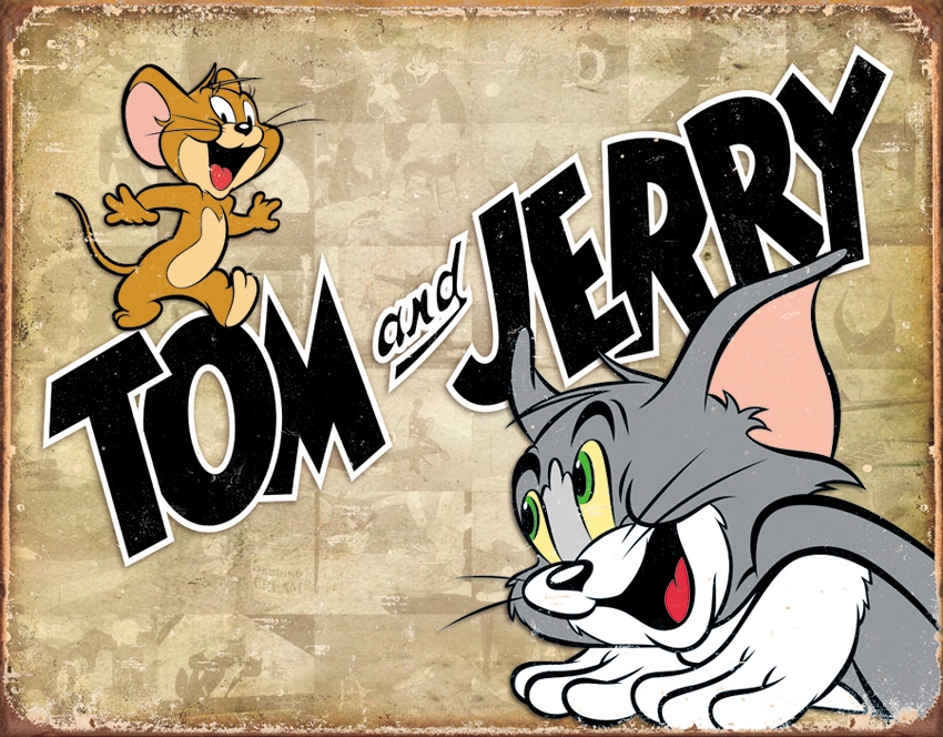 Tin Sign 1855 Tom and Jerry
