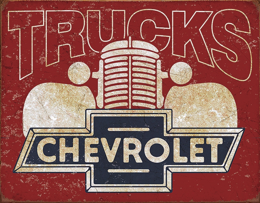Tin Sign 2197 Chevy Trucks Vintage
