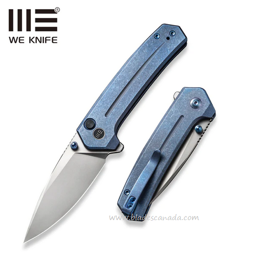 WE Knife Culex Flipper Folding Knife, CPM 20CV, Titanium Blue, 21026B-4