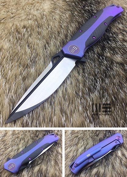 WE Knife 606CFA Framelock Folding Knife, S35VN, Carbon Fiber/Titanium Framelock