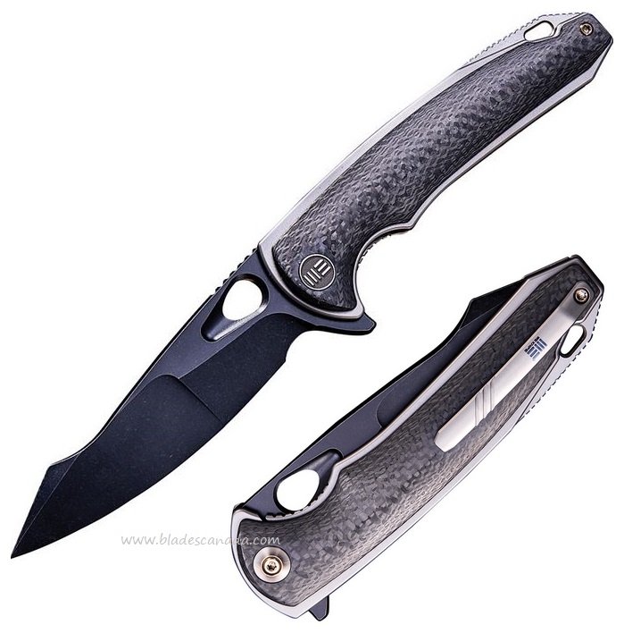 WE Knife Yucha Flipper Folding Knife, S35VN Black, Carbon Fiber/Titanium, 810F
