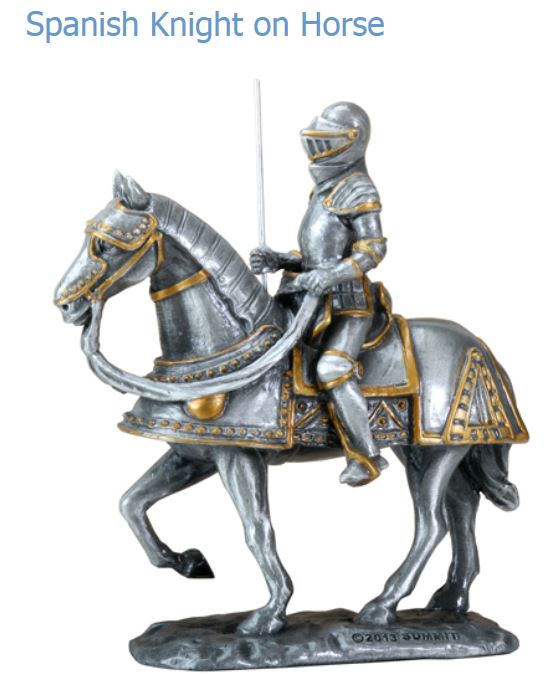 YTC Summit 8326 Spanish Knight on Horse Pewter Finish (Online)