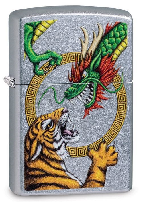 Zippo Chinese Dragon And Tiger Lighter, 29837