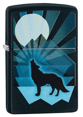 Zippo Wolf and Moon Design Lighter, 29864