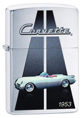 Zippo Chevrolet Corvette Lighter, Chrome, 1953