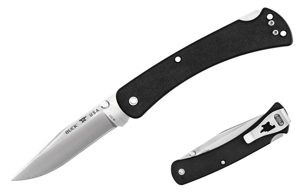 z- Buck Slim Hunter Pro Folding Knife, S30V, G10 Black, BU0110BKS4