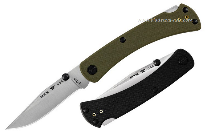 Buck Slim Pro TRX Folding Knife, S30V Satin, G10 OD Green, BU0110GRS3