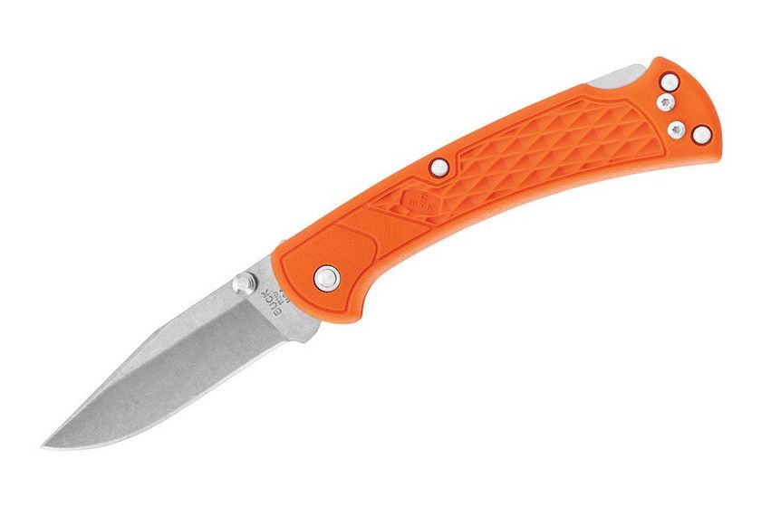 Buck Slim Ranger Select Folding Knife, 420HC Steel, GFN Orange, BU0112ORS