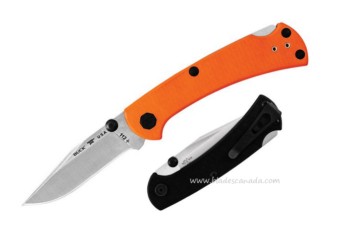 Buck Slim Pro TRX Folding Knife, S30V Satin, G10 Orange, BU0112ORS3