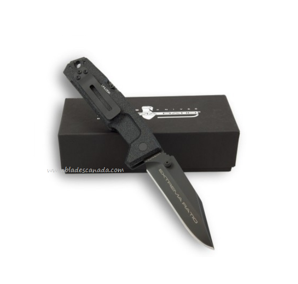 Extrema Ratio Fulcrum II D Folding Knife, N690, Aluminum Black Ruvido