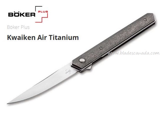 Boker Plus Kwaiken Air Flipper Folding Knife, VG10, Titanium Handle, B-01BO169