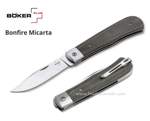 Boker Magnum Bonfire Flipper Folding Knife, D2, Micarta, 01BO182
