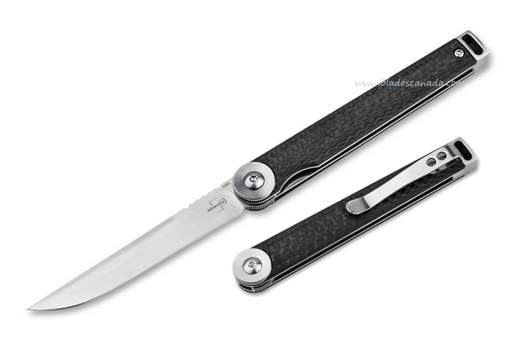 Boker Plus Kaizen Flipper Folding Knife, CPM S35VN, Carbon Fiber, 01BO383