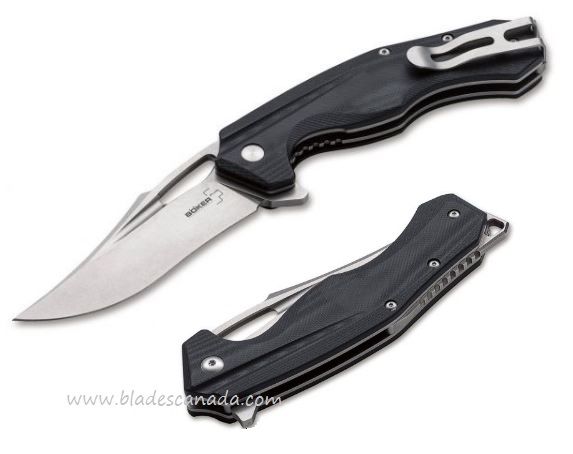 Boker Plus Masada Flipper Folding Knife, D2, G10 Black, B-01BO762