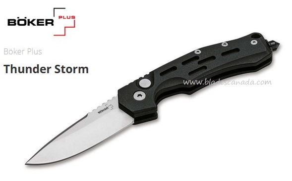 Boker Plus Thunder Storm Folding Knife, AUS8, Aluminum, 01BO791N - Click Image to Close