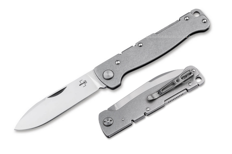 Boker Plus Atlas Folding Knife, D2 Drop Point, Steel, 01BO865