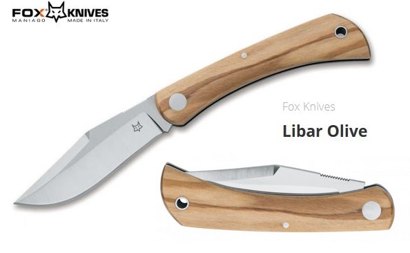 Fox Italy Libar Slipjoint Folding Knife, M390, Olive Wood Handle, FX-582OL