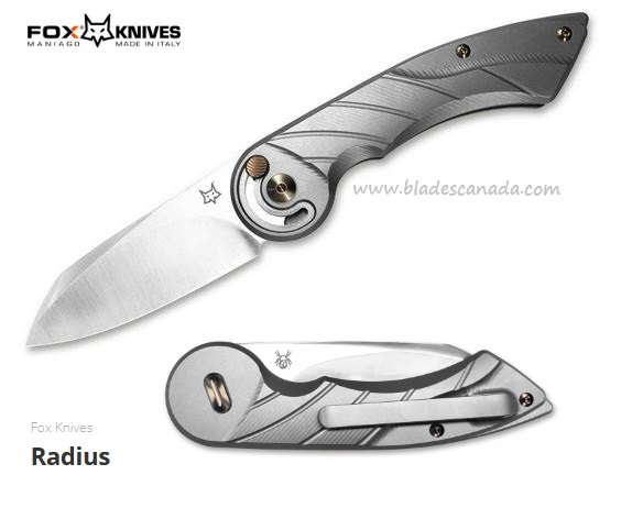 Fox Italy Radius Folding Knife, M390, Titanium, FX-550TI