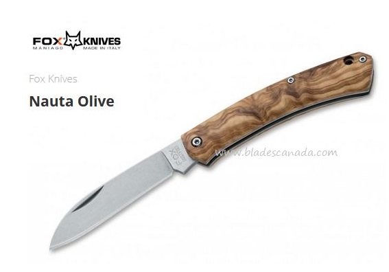 Fox Italy Nauta Slipjoint Folding Knife, 420C, Olive Wood, FX-230OL