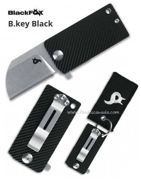 BlackFox B.Key Black Flipper Folding Knife,