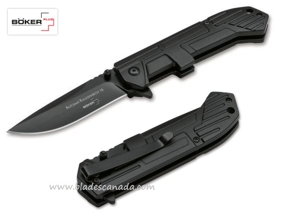 Boker Plus KAL-18 Flipper Folding Knife, 440C, Aluminum, 01KAL18 - Click Image to Close