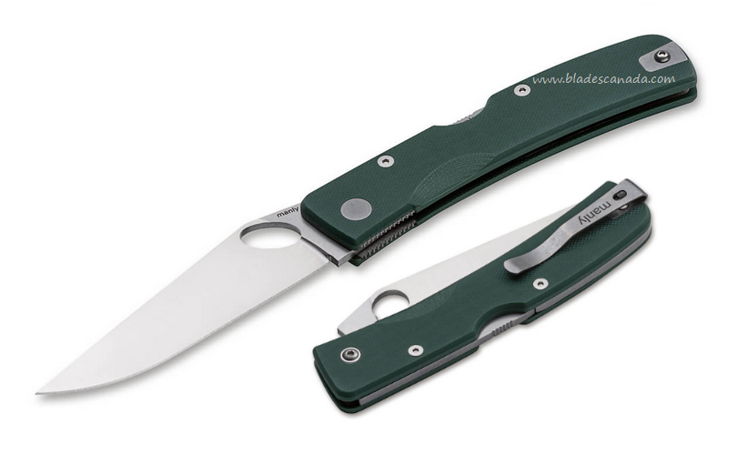 Manly Peak Folding Knife, CPM S90V, G10 Military Green, 01ML048
