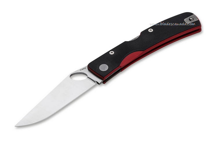 Manly Peak Folding Knife, D2, G10 Black/Red, 01ML061
