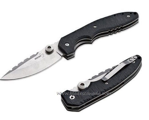 Boker Plus Silaco Folding Knife, 440C, G10 Black, 01BO019