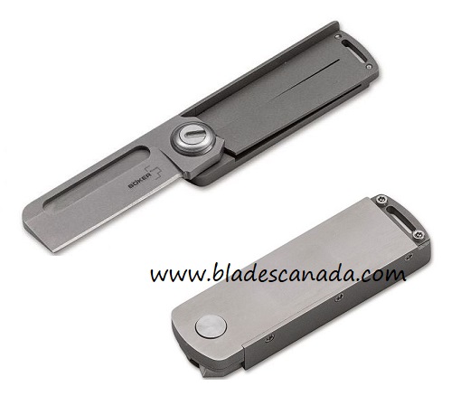 Boker Plus Rocket Titan Flipper Folding Knife, Stainless Steel, 01BO264 - Click Image to Close