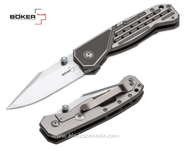 Boker Plus Scoundrel Gen 2 Framelocl Folding Knife, VG10, Titanium, B-01BO761