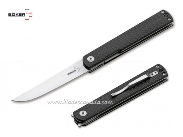 Boker Plus Nori Flipper Folding Knife, VG10, Carbon Fiber, 01BO891 - Click Image to Close