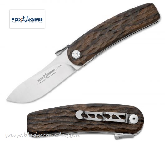 Fox Italy FX-R10 Rhino Folding Knife, N690, Ziricote Wood, FX-R10