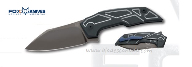 Fox Italy Phoenix Framelock Folding Knife, M390, Titanium, FX-531TIB