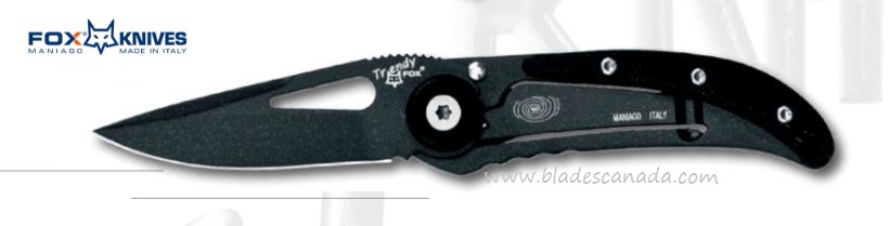 Fox Italy Trendy Framelock Folding Knife, 440C, G10 Black, FX-461G10