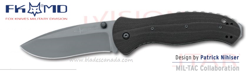 Fox Italy Folding Knife, N690Co, G10 Black, FX-MTF5